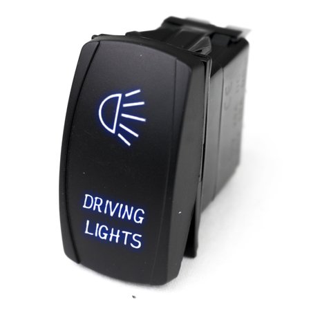 RACE SPORT Led Rocker Switch W/ Blue Led Radiance (Driving Lights) RSLJ7B